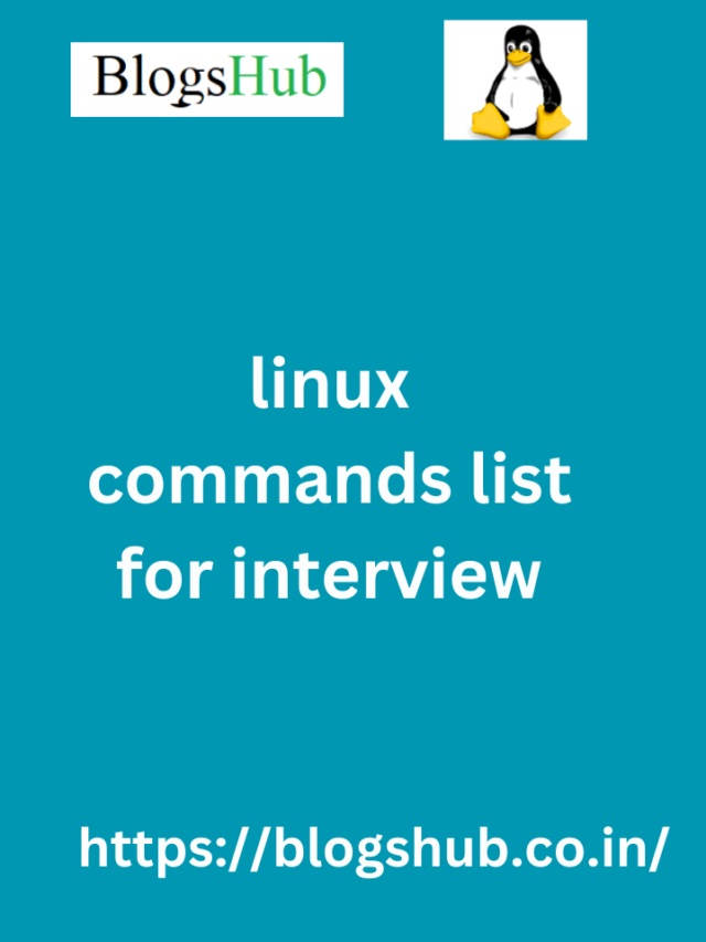 linux commands list for interview